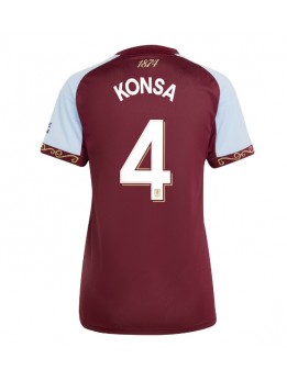 Billige Aston Villa Ezri Konsa #4 Hjemmedrakt Dame 2025-26 Kortermet